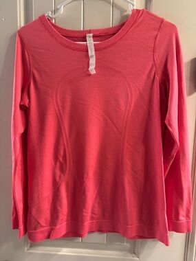 lululemon athletica Long Sleeve Performance Top - Coral Pink